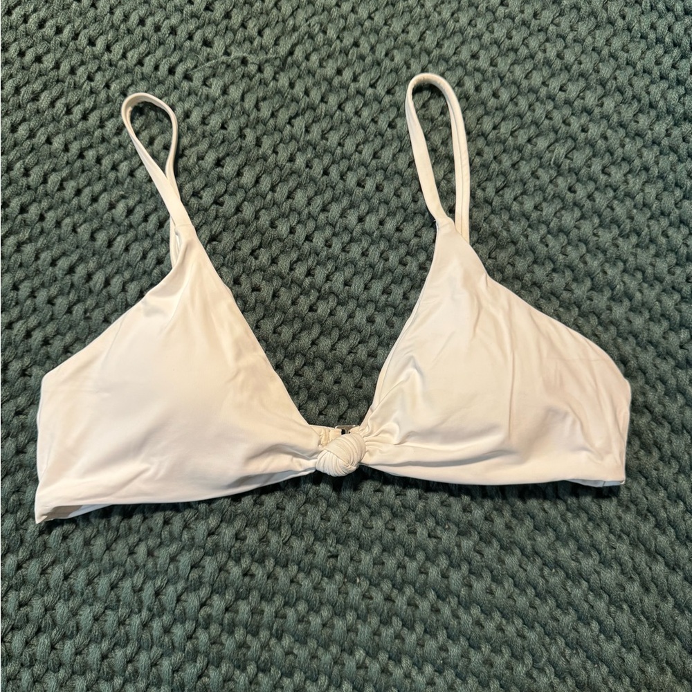 Elegant White Triangle Bikini top